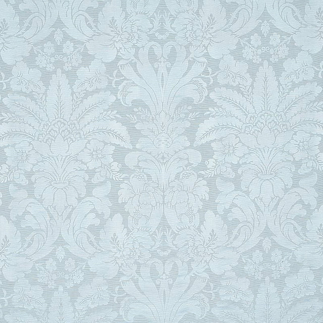 Schumacher Colette Linen/Silk Damask Chambray Fabric