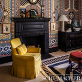 Schumacher Lange Glazed Linen Yellow Fabric