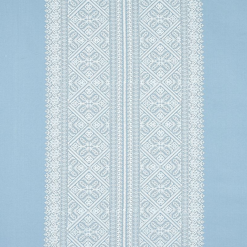 Schumacher Toledo Embroidery Chambray Fabric