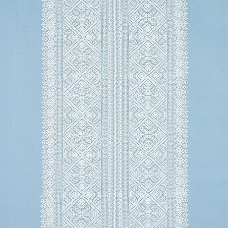 Schumacher Toledo Embroidery Chambray Fabric