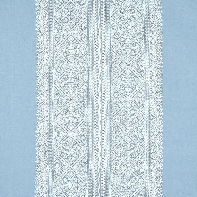Schumacher Toledo Embroidery Chambray Fabric