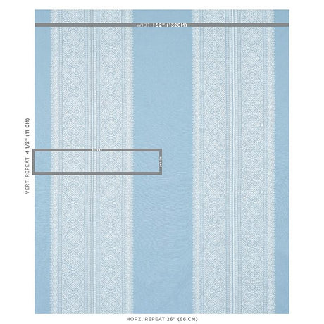 Schumacher Toledo Embroidery Chambray Fabric