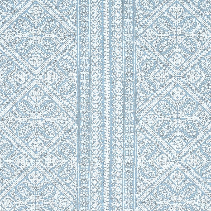 Schumacher Toledo Embroidery Chambray Fabric