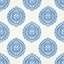 Schumacher Olana Linen Embroidery Blue Fabric