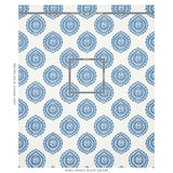 Schumacher Olana Linen Embroidery Blue Fabric