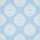 Schumacher Olana Linen Embroidery Sky Fabric