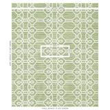 Schumacher Ziz Embroidery Green Fabric