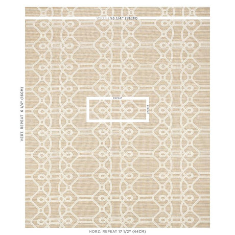 Schumacher Ziz Embroidery Natural Fabric
