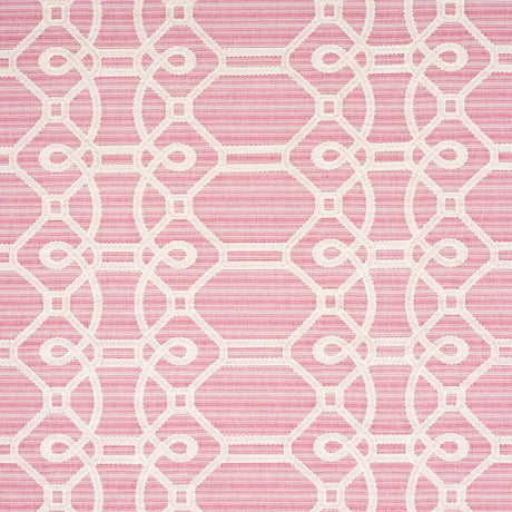 Schumacher Ziz Embroidery Pink Fabric