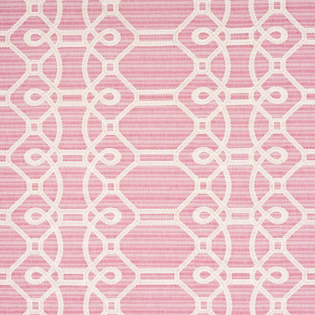 Schumacher Ziz Embroidery Pink Fabric