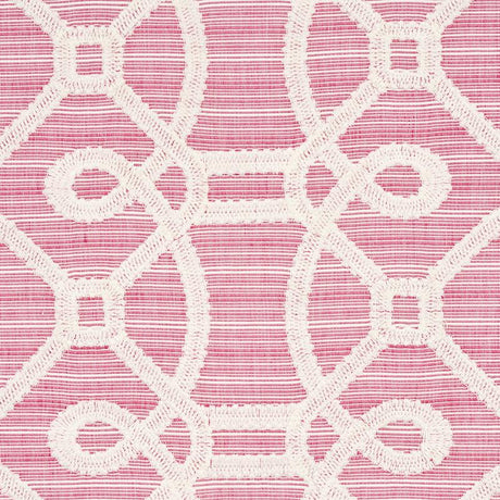 Schumacher Ziz Embroidery Pink Fabric