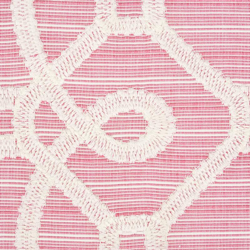 Schumacher Ziz Embroidery Pink Fabric