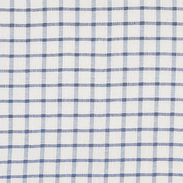 Schumacher Pauline Check Casement Blue Fabric