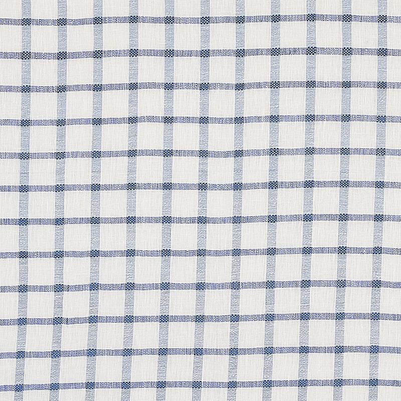 Schumacher Pauline Check Casement Blue Fabric