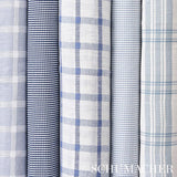 Schumacher Pauline Check Casement Blue Fabric