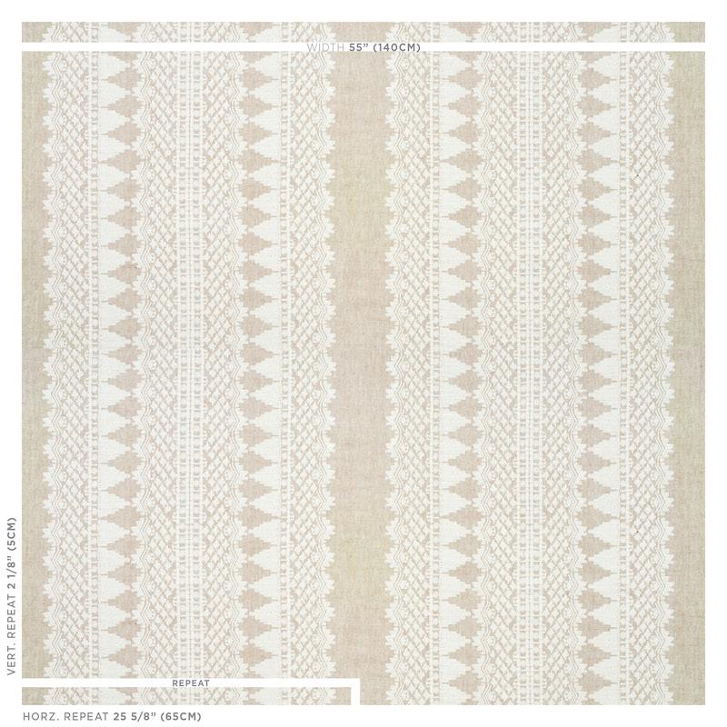 Schumacher Wentworth Embroidery Natural Fabric