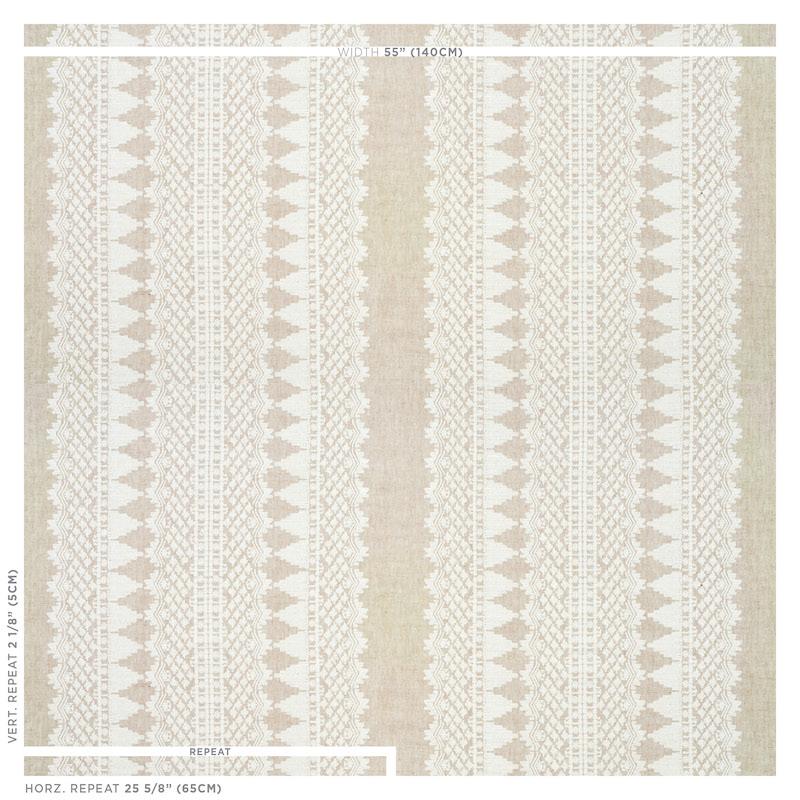 Schumacher Wentworth Embroidery Natural Fabric