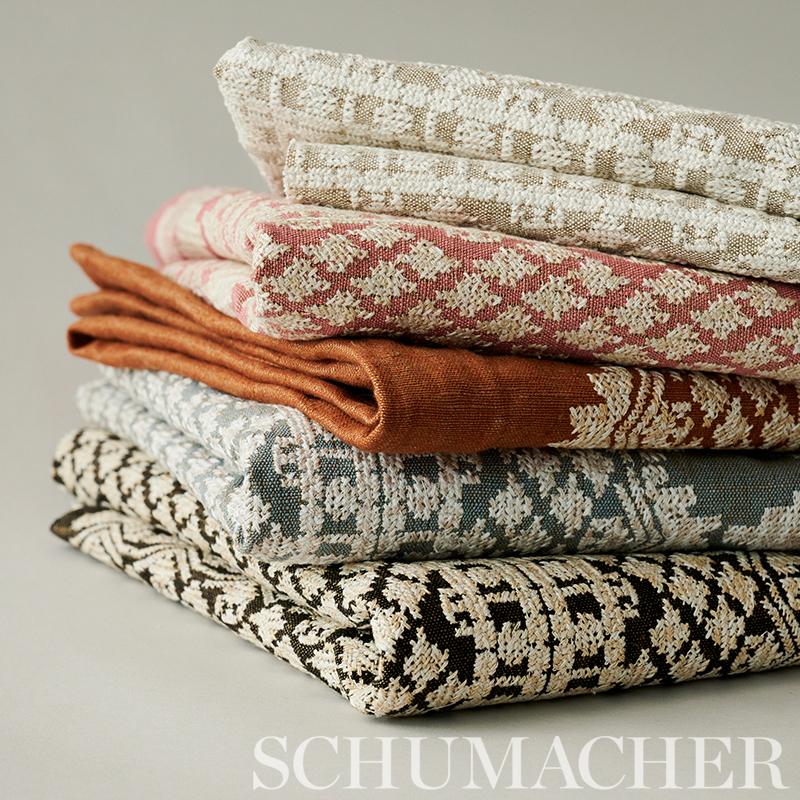 Schumacher Wentworth Embroidery Natural Fabric