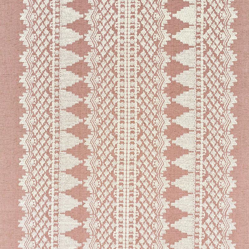 Schumacher Wentworth Embroidery Rose Fabric
