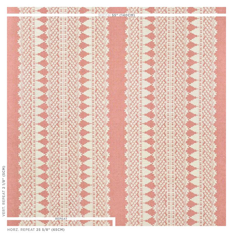 Schumacher Wentworth Embroidery Rose Fabric