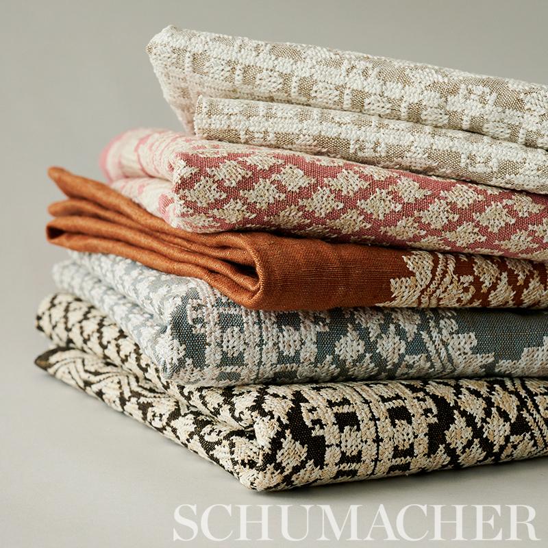 Schumacher Wentworth Embroidery Rose Fabric