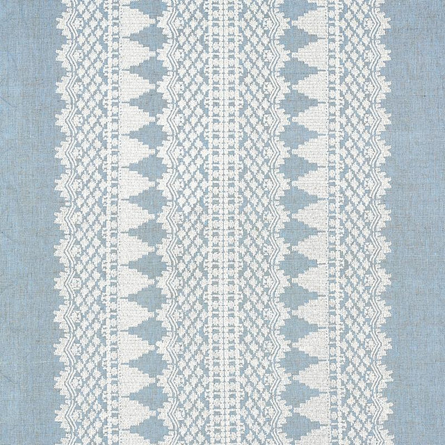 Schumacher Wentworth Embroidery Chambray Fabric