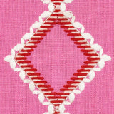 Schumacher Branson Embroidery Pink Fabric