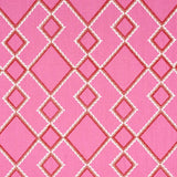 Schumacher Branson Embroidery Pink Fabric