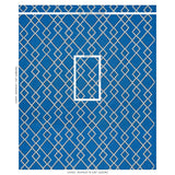 Schumacher Branson Embroidery Blue Fabric