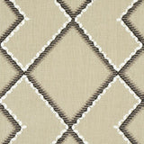 Schumacher Branson Embroidery Taupe Fabric