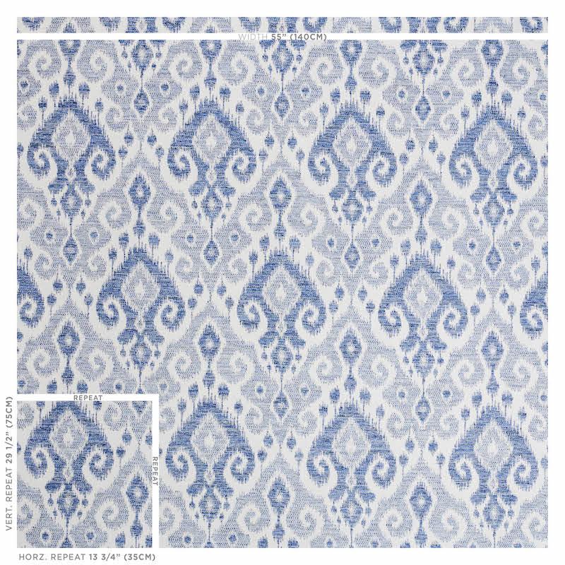 Schumacher Dedra Indigo Fabric