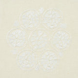 Schumacher Isla Hand Embroidery Ivory Fabric