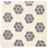 Schumacher Isla Hand Embroidery Slate Fabric
