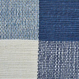 Schumacher Barnes Performance Check Blue Fabric