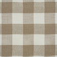 Schumacher Barnes Performance Check Natural Fabric