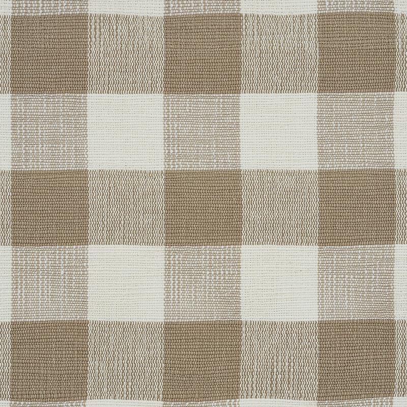 Schumacher Barnes Performance Check Natural Fabric