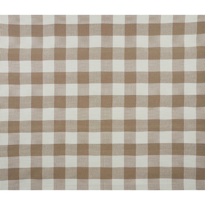 Schumacher Barnes Performance Check Natural Fabric