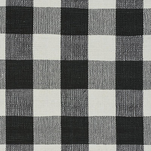 Schumacher Barnes Performance Check Black Fabric