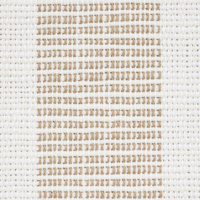 Schumacher Ketley Performance Stripe Natural Fabric