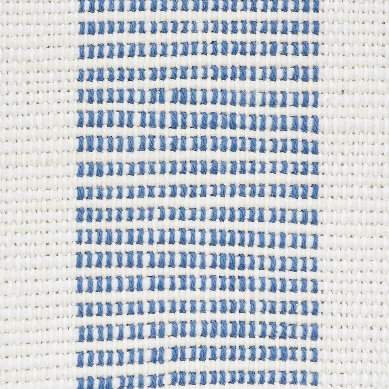 Schumacher Ketley Performance Stripe Blue Fabric