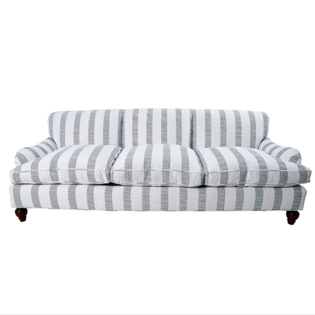 Schumacher Ketley Performance Stripe Blue Fabric