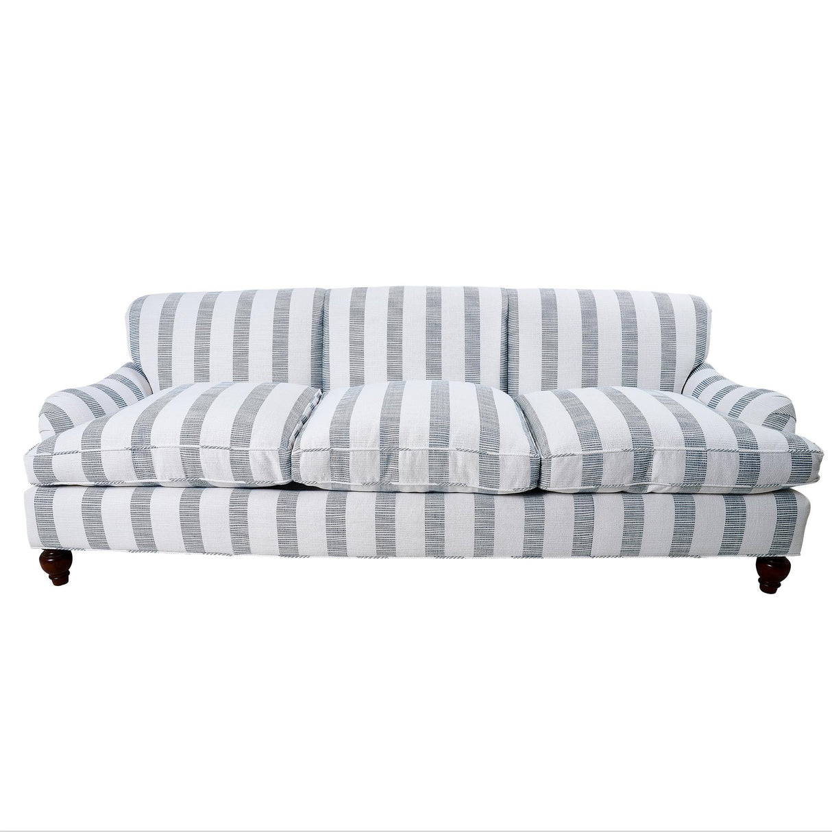 Schumacher Ketley Performance Stripe Blue Fabric