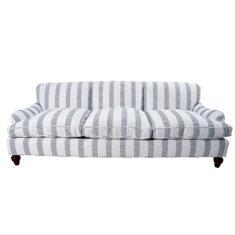 Schumacher Ketley Performance Stripe Blue Fabric