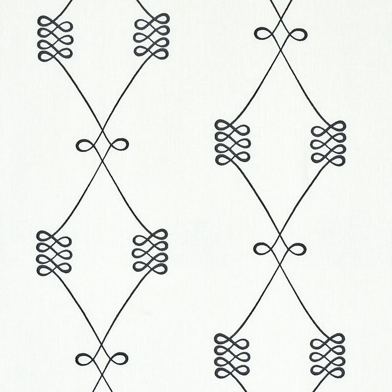 Schumacher Nicolette Embroidery Ivory Fabric