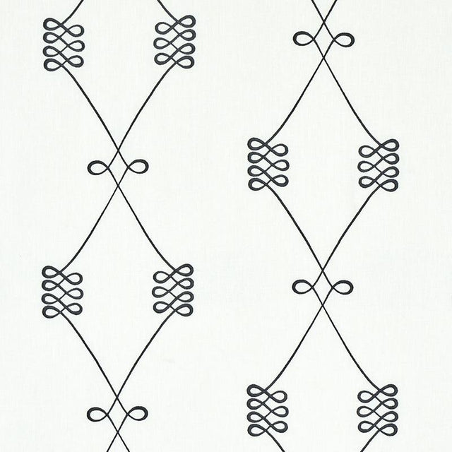 Schumacher Nicolette Embroidery Ivory Fabric