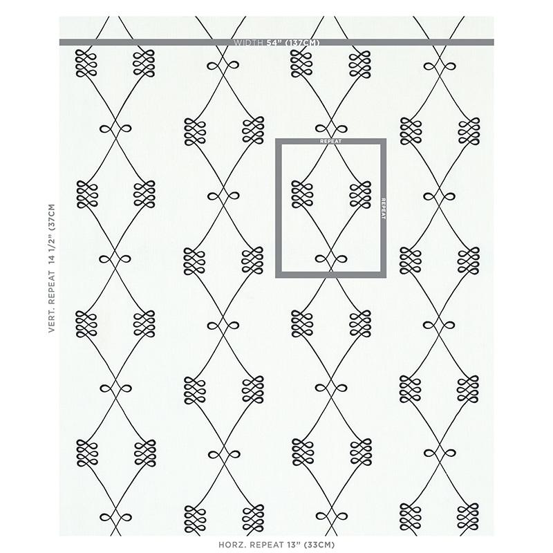 Schumacher Nicolette Embroidery Ivory Fabric