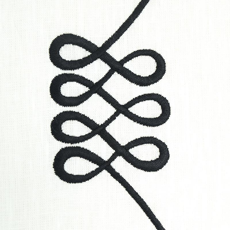 Schumacher Nicolette Embroidery Ivory Fabric