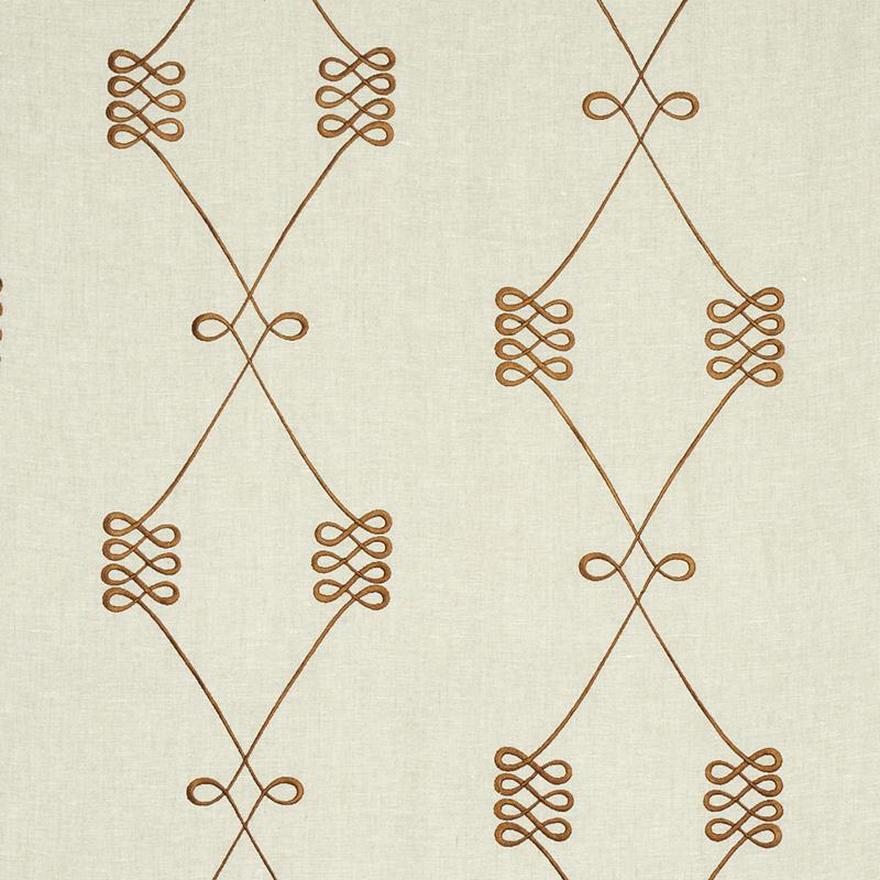 Schumacher Nicolette Embroidery Natural Fabric