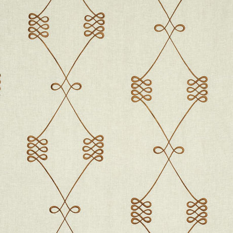 Schumacher Nicolette Embroidery Natural Fabric