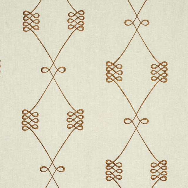 Schumacher Nicolette Embroidery Natural Fabric